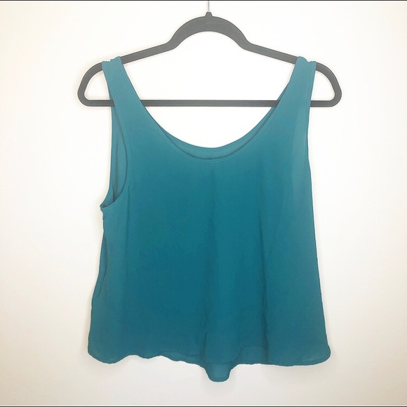 Flowy Sheer Aquamarine Forever 21 Blouse - Picture 5 of 5